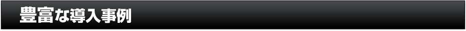 豊富な導入事例
